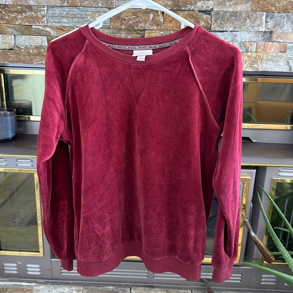 Maroon Velvet sweater